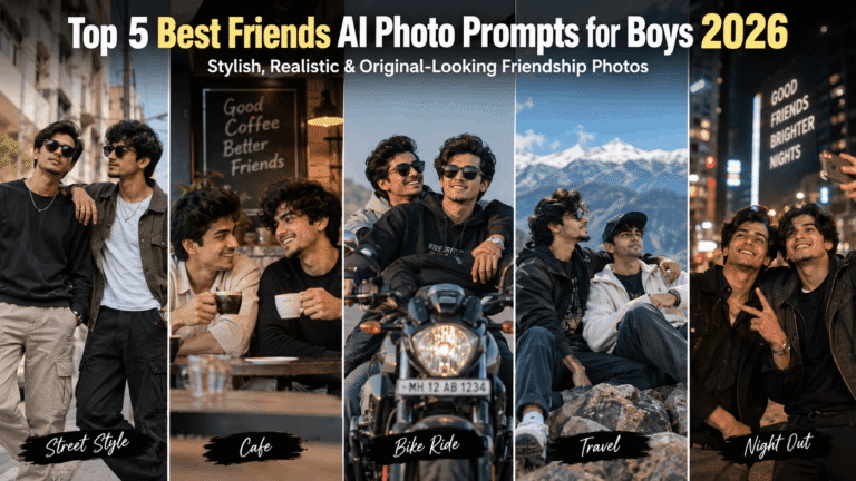 5 Best Friends AI Photo Editing Prompts for Boys 2026